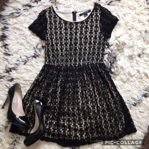 Forever 21 Black Lace Y2K Mini Dress